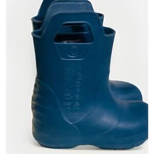 Outdoor Master Kids Blue Rain Boots Pull On Light Weight Size 12 Rainboot